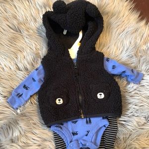 Carter Newborn furry best outfit set